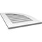 Ekena Millwork Quarter Round Top Right Surface Mount PVC Gable Vent w/ 3-1/2"W x 1"P Standard Frame, 20"W x 28"H GVPQR20X2801SN - alternate 5